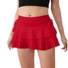 PRSFPN Women's Y2k Mini Ruffle Skirts with Shorts Tiered Layers