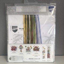 Vervaco Birth Record Zoo Animals Counted Cross Stitch Kit, Multi-Colour