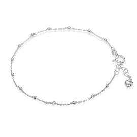 namana 925 Sterling Silver Anklets for Women and Teen Girls, Dainty Beaded Chain Ankle Bracelets for Women, Stylish Women's Anklets with Gift Box