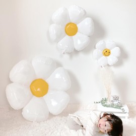 Daisy Balloons, Set of 3, Flowers, Big, Cute, Birthday, Anniversary, Balloons, Decoration, 100 Days, Wedding, Girls, Birthday, Wedding, Large, Photo