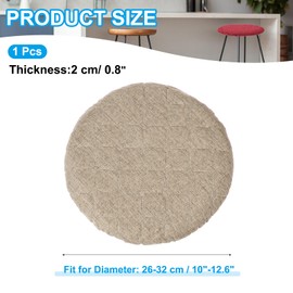 PATIKIL Stool Covers Round, Elastic Bar Stool Covers Washable Stool Cushion Slipcover Stretchy Bar Chair Seat Covers for 10-13 Inch Chair, Khaki