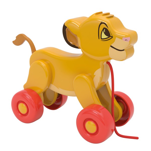 Clementoni - Simba - Roi Lion - Jouet à Tirer - Eveil - Jeu Premier Age - Inciter Bébé à se Lever et à Marcher - Ficelle et Roulettes - Pour Enfants Dès 6 Mois