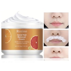 Rozino Facial Hair Removal  Cream  Vitamin C 1.75 FL OZ for All  Skin Type New