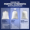 Plasticplace 13 Gallon Trash Bags 1.2 Mil White Drawstring Garbage