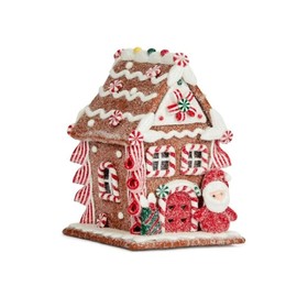 Smart Garden Three Kings 13cm LED Santa with Gingerbread Cottage Ornament