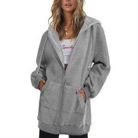 Zeagoo Ladies Womens Classic Fleece Pea Coat Jacket for Cocktail Party,Gray,X-Large