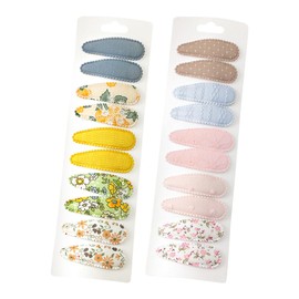 GSHLLO 20 Pcs Toddler Girls Hair Clips Little Girl Snap Hairpins Baby Cute Hair Pins Fabric Wrapped Hair Clips Non Slip Kawaii Hair Barrettes Lovely Hair Accessories