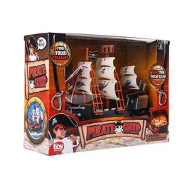 georglasko_8 Pirate Boat Toy Ship Sail The Seas Children Fun Toy Treasure Kids Gift 10 Inch