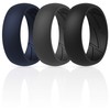 ThunderFit - Anillos de boda de silicona transpirable para hombres,