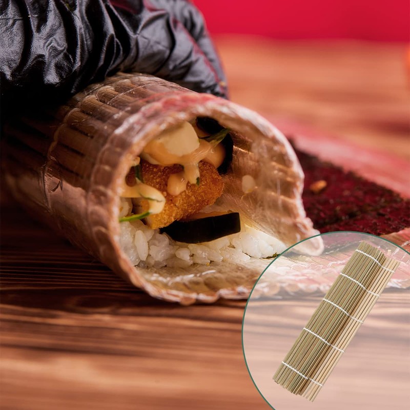 Sushi Mat Bamboo - Natural Bamboo Sushi Rolling Mat -
