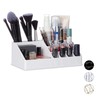 Relaxdays Acrylic Cosmetic Organiser, Small Make-Up Organiser with 16 Compartments