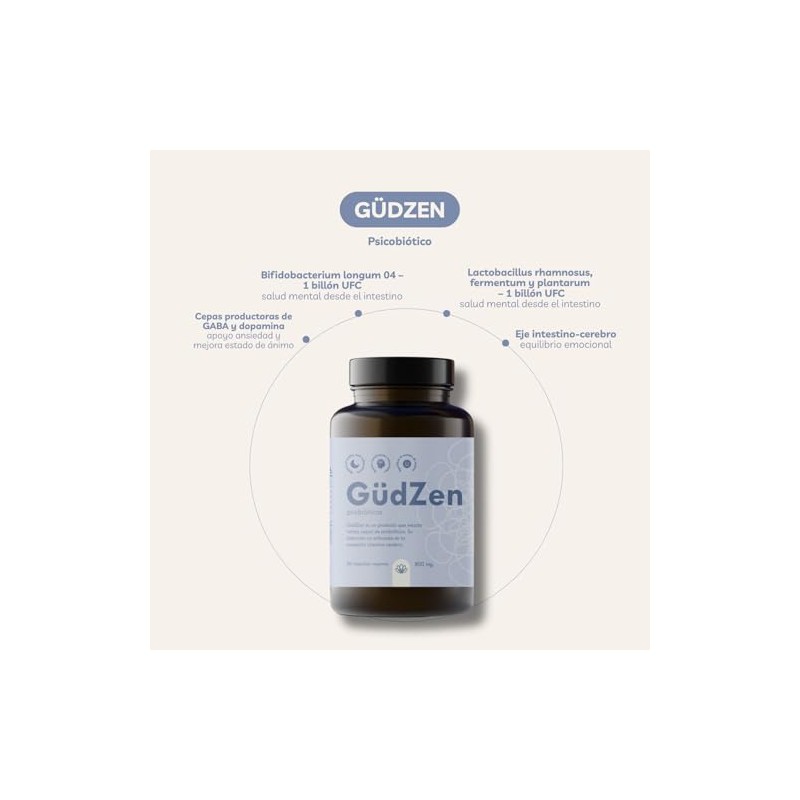 GUDGUT - GUDZEN PSICOBIOTICOS PROBIOTICOS - SALUD EMOCIONAL E INTESTINAL