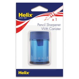 Maped Helix USA - Helix Canister 1 Hole Pencil Sharpener - Standard Pencil Compatibility - Durable Steel Blade - Assorted Colors