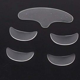YUYTE Parches de Silicona para Arrugas, 5 Piezas Almohadilla Facial Reutilizable para Ojos, Parche de Elevación de Piel Lavable, Parches Cutaneos, Herramientas para el Cuidado de la Piel de la Cara
