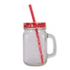 FabFinds Mason Jars with Lids and Straws Christmas Character Mason