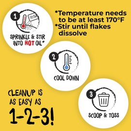 FryAway Cooking Oil Solidifier, Vegetable/Canola Oil Hardener for Easy Disposal, Natural Oils Solidifies, Grease Solidifying Powder, Waste Solution As Seen on Shark Tank, Pan Fry, Up to 8 Cups