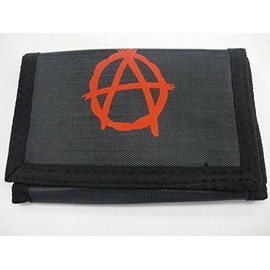 Pyinmanar Anarchy Black Unisex Compact Tri-Fold Nylon Trifold Wallet