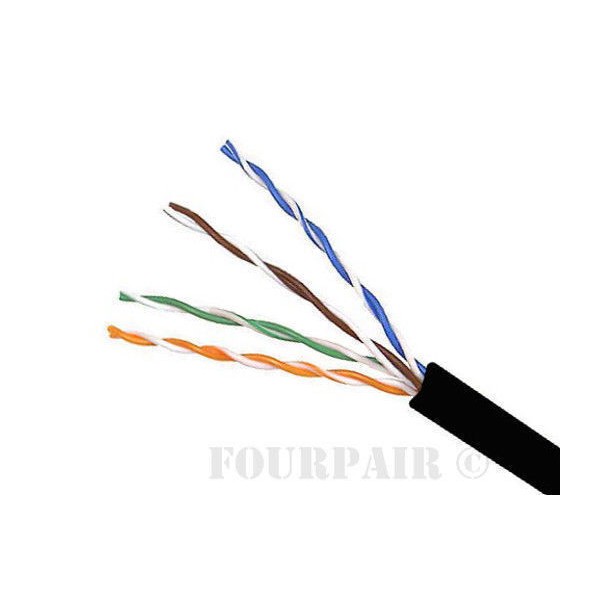 CAT5e CMR 350 MHz Ethernet UTP Cable Black 1000FT -