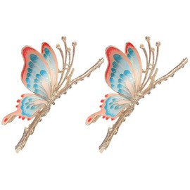 LALAFINA 2pcs Large Butterflies Hair Claw Clips Elegant Decor for Women Glitter Butterfly Clips Hair Accessories for Women