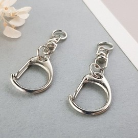 Silver rotating chain keyring key ring O-ring coloring bag hook gacha pouch bag decorating materials DIY / 실버 회전식 체인형 키링 열쇠고리 오링 칼라링 가방 고리 가챠파우치 가방 꾸미기재료 diy