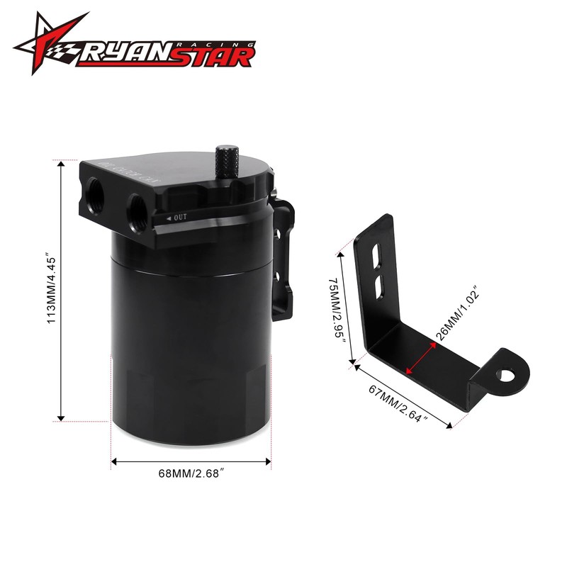 RYANSTAR RACING Oil Catch Can Compatible with Chevy Silverado 1500