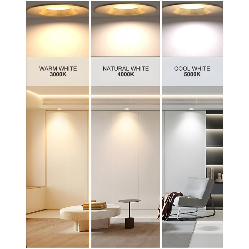 Lightdot 6 Inch Recessed Lighting 6 Pack Gold, 12W Dimmable