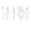 YALE Y52X00500S2 Square Edge Wooden Door Lock Entry 50mm Center