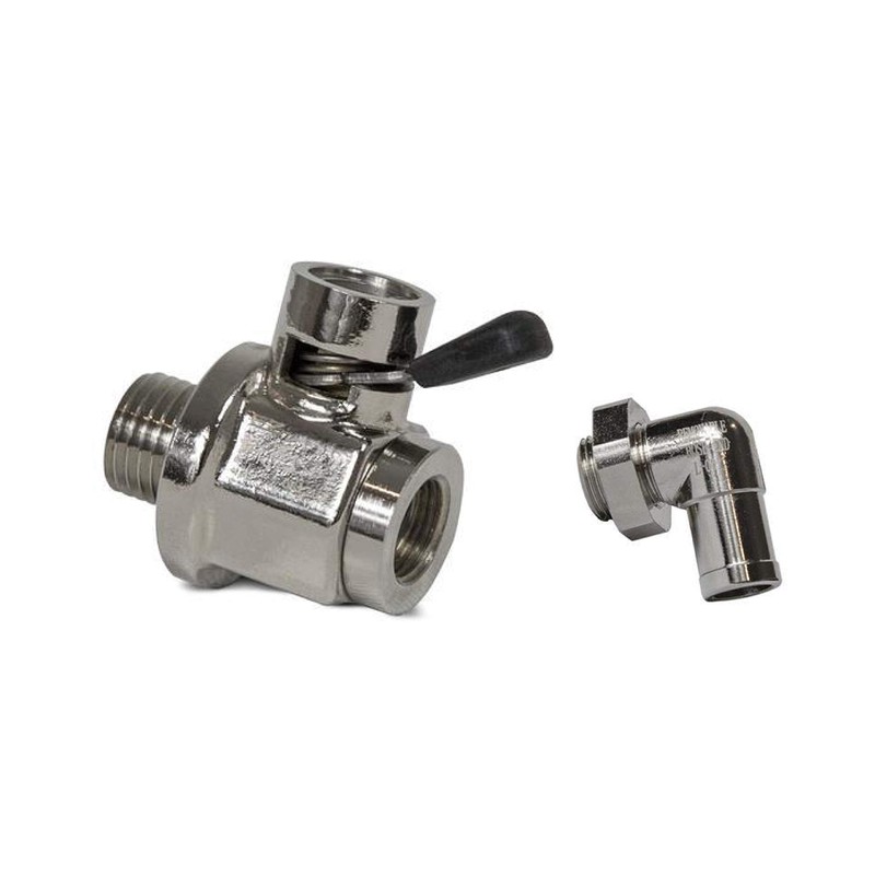 EZ-106(14mm-1.5) EZ Oil Drain Valve with removable L-Shape Hose End