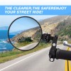MICTUNING Universal Motorcycle Mirrors -3 Inch Round Folding Bar End