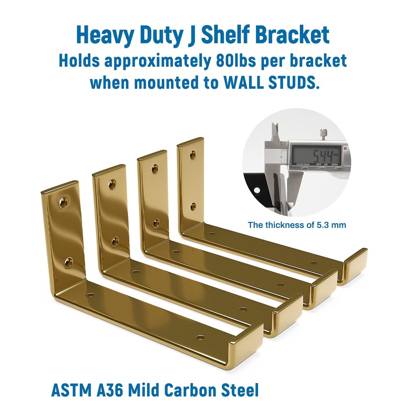 LEOPO 8 inch Shelf Bracket for DIY Floating Shelf, 1/5