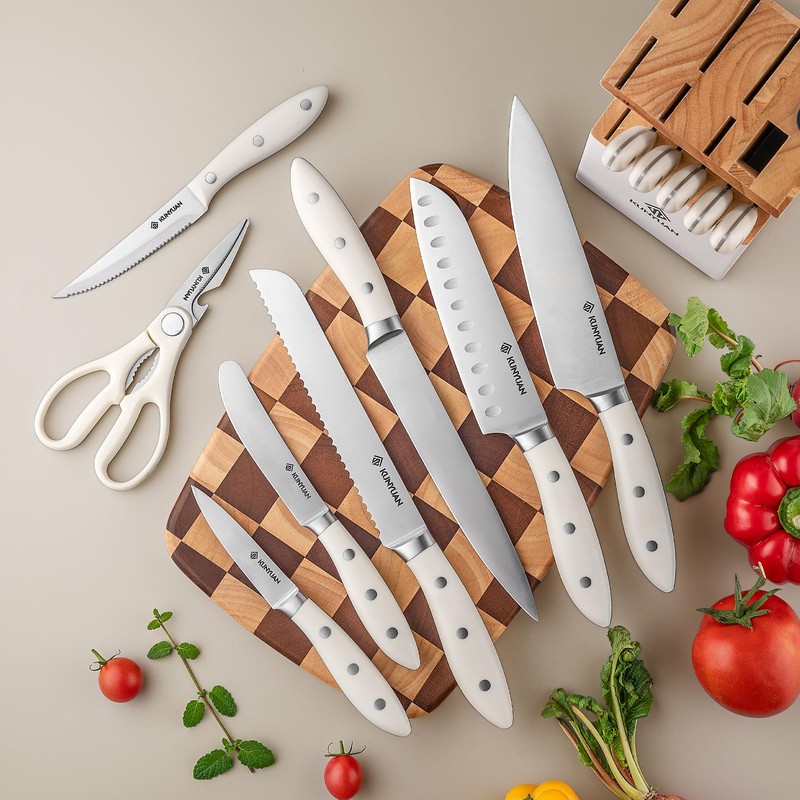 Knife Set, KUNYUAN 15 pieces Knife Sets for Kitchen,High Carbon