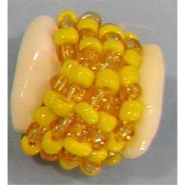 Powerful Santeria Beaded Makutos Macuto Amuletos y Talismanes Wicca Voodoo Religion, Ochun