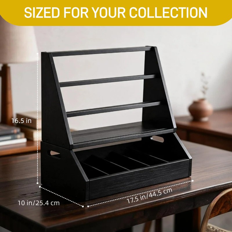 Detachable Trading Card Display Stand, Tiered Showcase and 5-Row Organizer