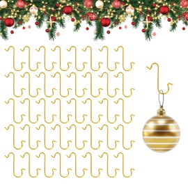 STPIYFZU 120 PCS Ornament Hooks Gold Christmas Ornaments Hooks for Christmas Trees Ornament Hangers Small Metal Wire Ornaments Hook Hangers Anchors for Xmas Tree Party Ball Hanging Decorations