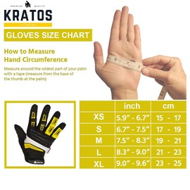 Kratos Anti-Slip Cycling Gloves for Men and Women, Touchscreen Breathable bicycle Gloves|Full Finger Mountain Bike Gloves for BMX ATV MTB Riding, Road Racing, Bicycle, Boating.