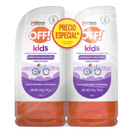 Repelente de Mosquitos en Crema OFF Kids para Niños 2 Unidades de 100ml