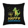 Happy Hanukkah Dab Menorah Trex Dino Toddler Boys Chanukah Throw