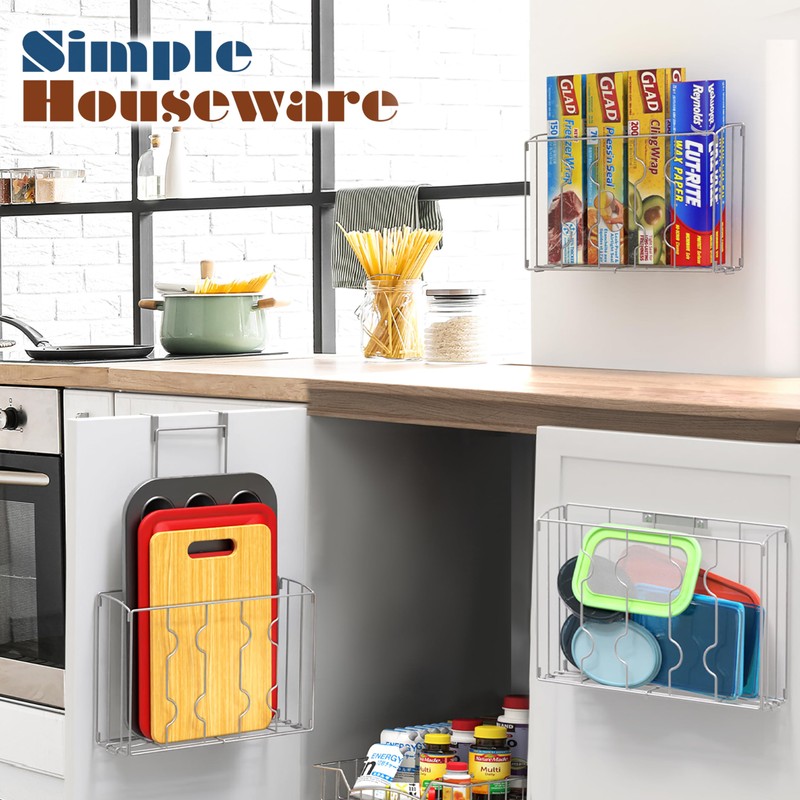 Simple Houseware Over the Cabinet Door Organizer Holder 2 Pack