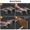 Folding Shelf Brackets, Heavy Duty Stainless Steel Collapsible DIY Wall