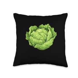 Iceberg Lettuce Cartoon Throw Pillow