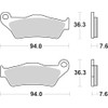 Brembo 07BB04TT Rear Brake Pad Set Compatible with Yamaha Motorcycles