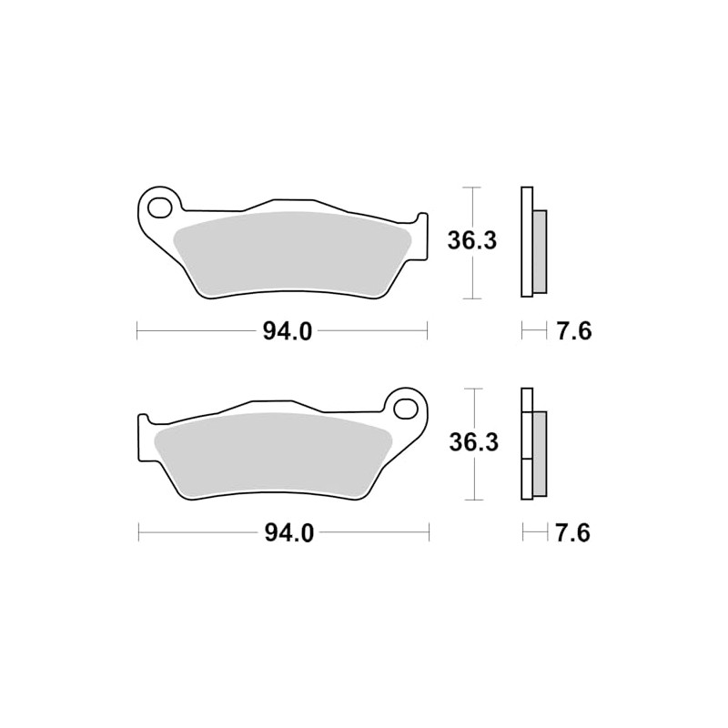 Brembo 07BB04TT Rear Brake Pad Set Compatible with Yamaha Motorcycles