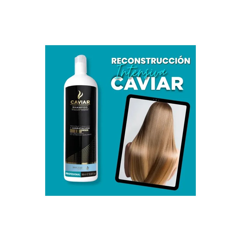 Caviar Shampoo + Reestructuración + Hidratación 900ml