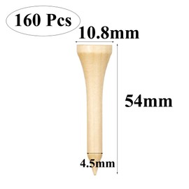 通用 160 Pcs Golf Tees Wooden Durable Golf Tees Golf Bamboo Nails 54mm(2 1/8 Inch) for Men and Women Who Like to Play Golf