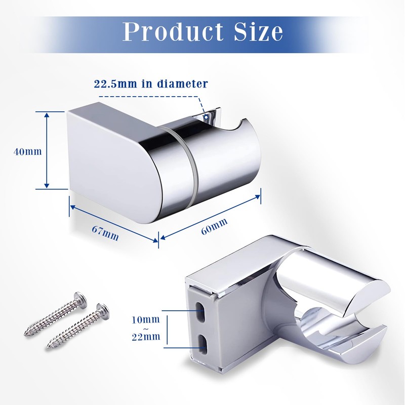 Fililogor Shower Holder Universal ABS Wall Mount Bracket Holder for