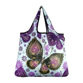 YaYbag JUMBO Size, Fashionable Reusable Shopping Bags, Reusable Grocery Bags, Reusable Produce Bags, Washable Reusable Bags, Foldable Reusable Bags, 55 lbs Heavy Duty Polyester, Harmony