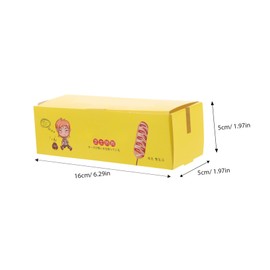 SOLUSTRE 100pcs Paper Hot Dogs Boxes Snack Containers Sausage Tray Hot Dogs Trays Paper Food Containers