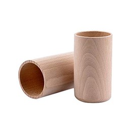 Wooden World 2 x Wooden Cup Round for Pencil Pencil on Desk Stationary Supplies Office Organisation
