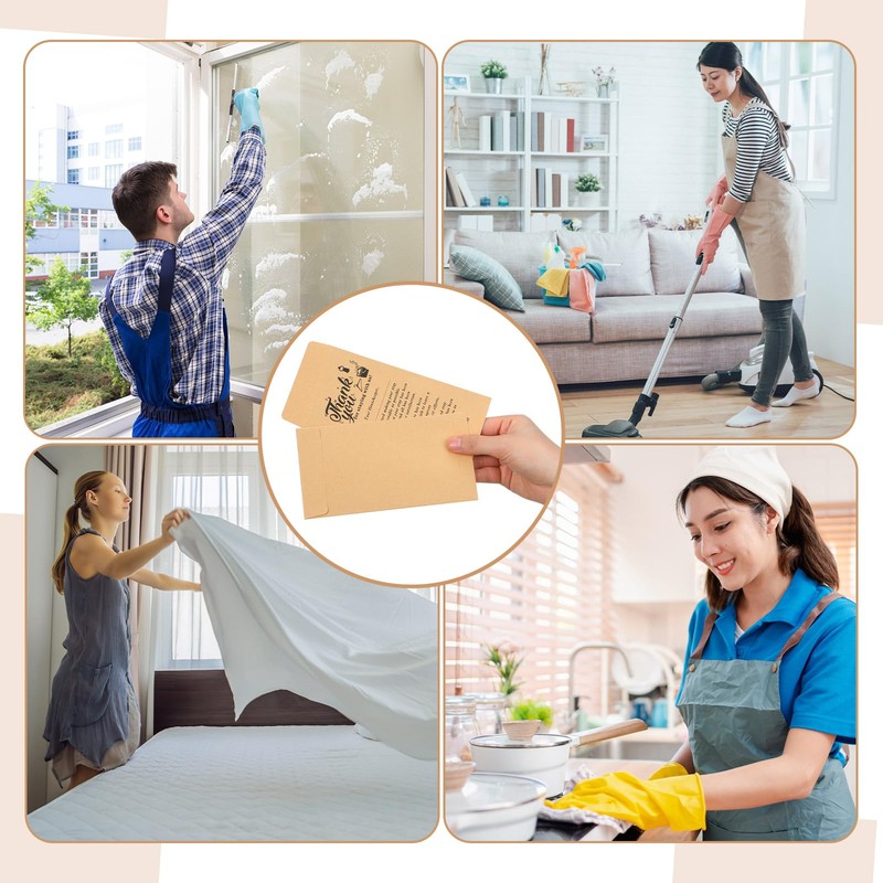 Eersida 500 Pcs Kraft Housekeeping Week Appreciation Tip Thank You