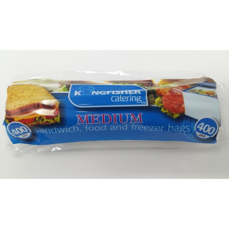 Kingfisher Unisex KC400FB Medium Sandwich Food Freezer Bags, Pack of